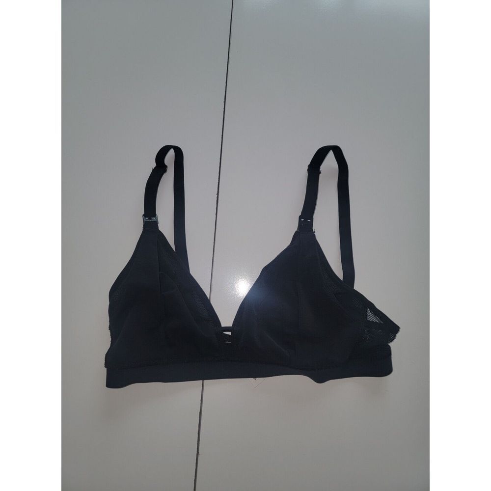 Lively Black Stretchy Mesh Bra Size Small